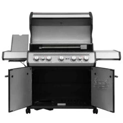 SANTOS S-518 Mit Seiten- Und Heckbrenner, Schwarz, Inkl. Drehspieß, Rostheber & Silikonablage & Graviertes ZWILLING Pro Messer -Napoleon Verkaufsgeschäft e70e35694f5e40ae83c4650efcb9c9bd