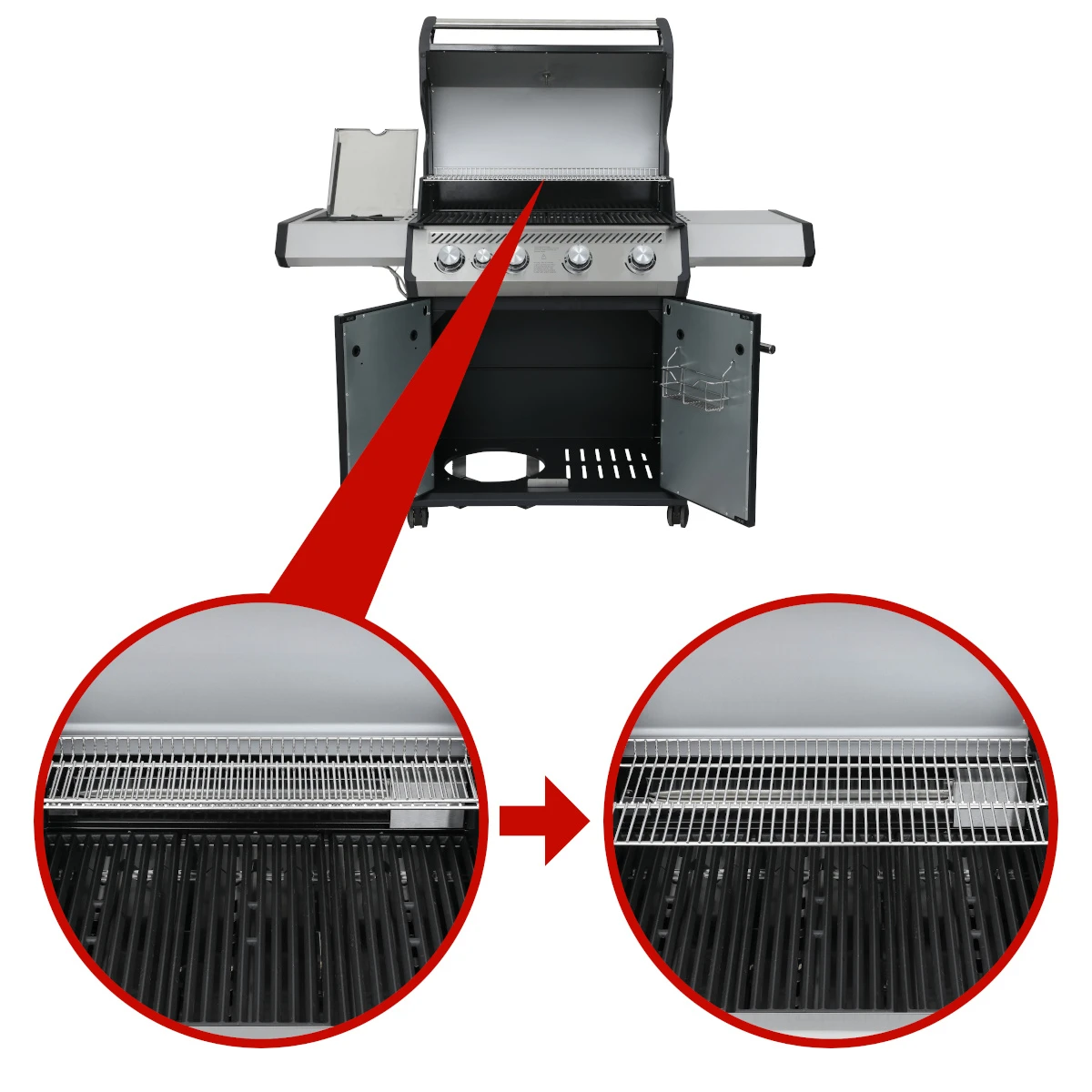 SANTOS S-401 Mit Seitenkocher, Edelstahl 3 SANTOS S-401 Mit Seitenkocher, Edelstahl